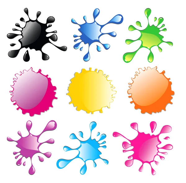 Set of colored blots — Stock Vector