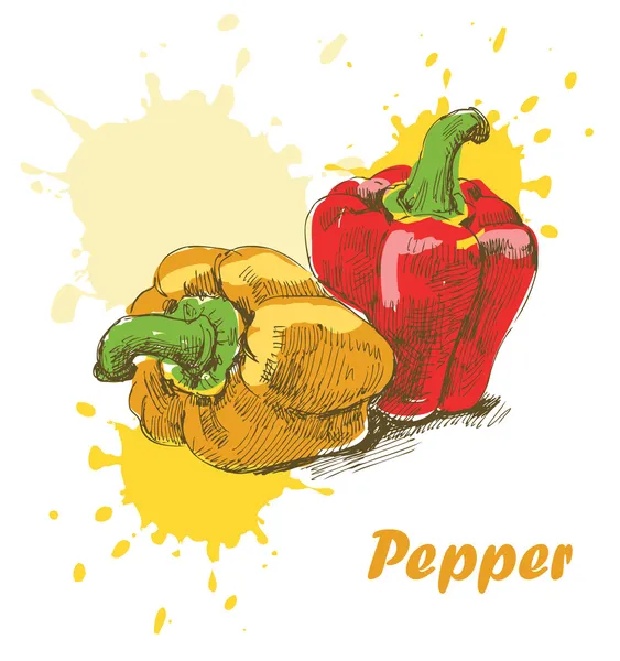 Latar belakang Pepper - Stok Vektor