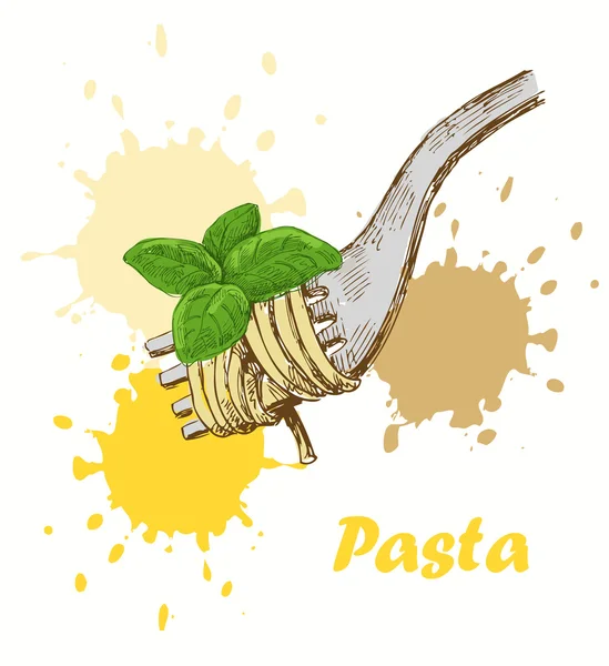 Pasta background — Stock Vector