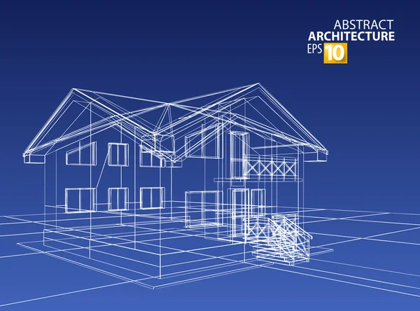 3D-vector huis — Stockvector