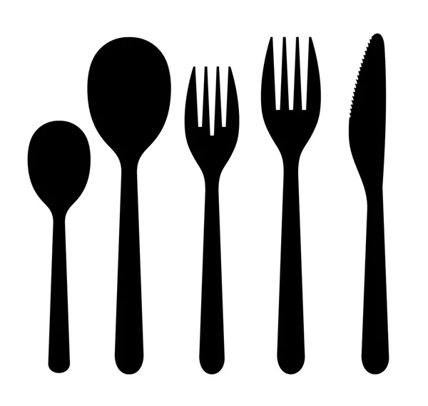 Knife, fork spoon — Stock Vector