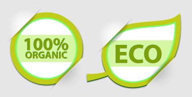 vector eco label clipart