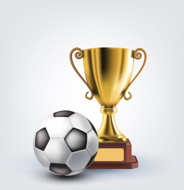 Ball and trophy clipart