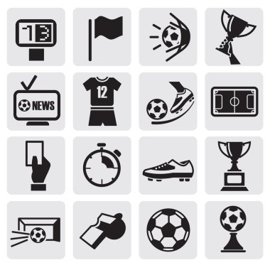 Icons set Soccer clipart