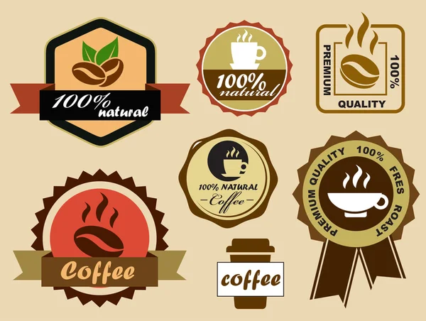 Кофейные ярлыки — стоковый вектор