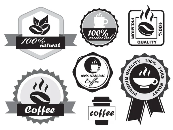 Kaffee-Etiketten — Stockvektor