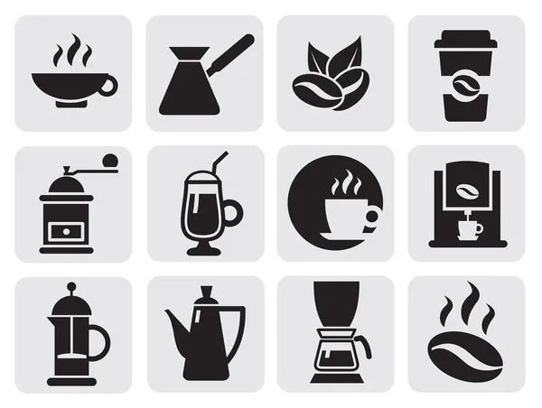 Iconos de café — Vector de stock