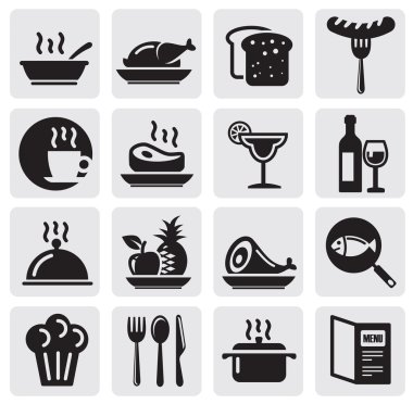 Icons set Restaurant clipart