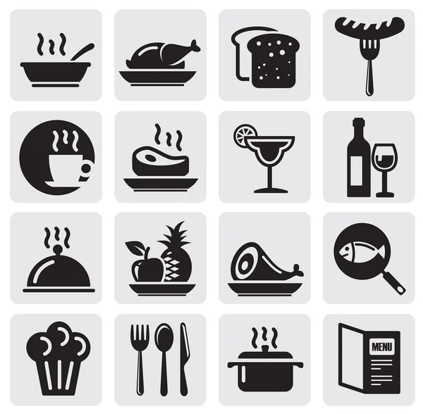 Conjunto de ícones Restaurante — Vetor de Stock