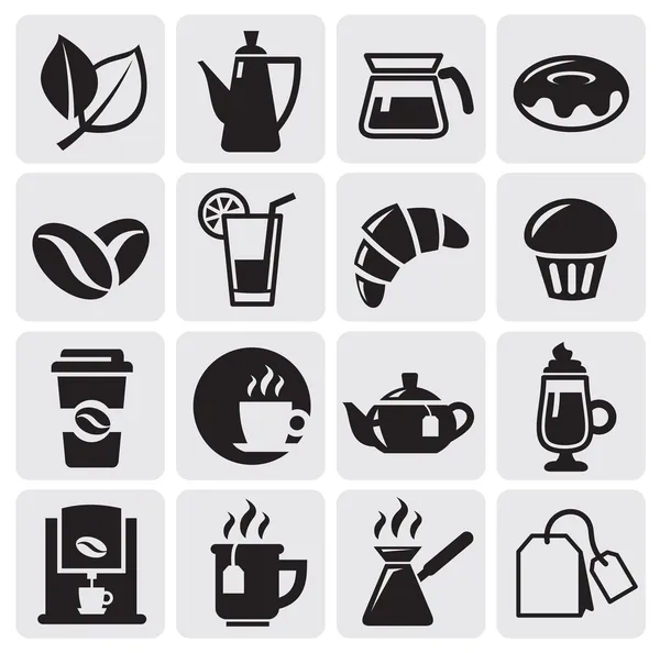 Иконы кафе — стоковый вектор