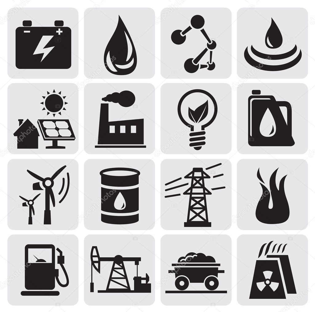 Energy and power icons