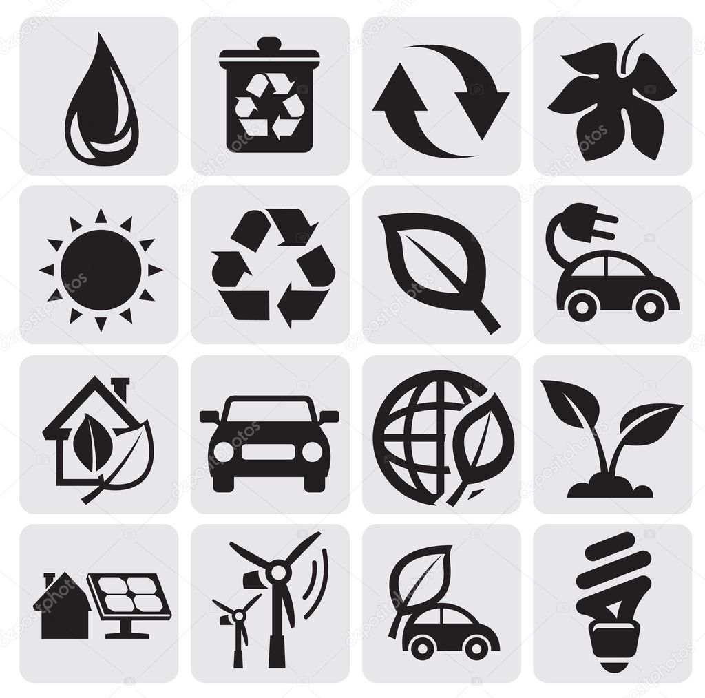 Eco energy icons