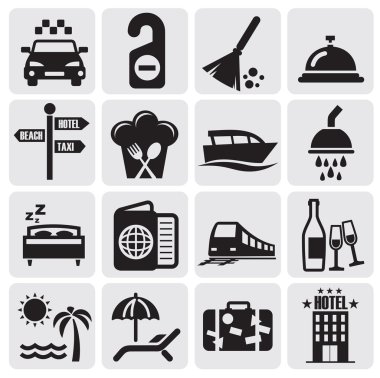 hotel icons clipart