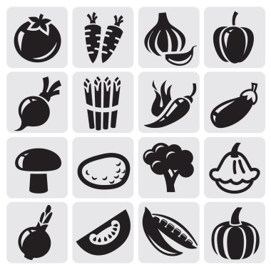 Vegetables vector set clipart