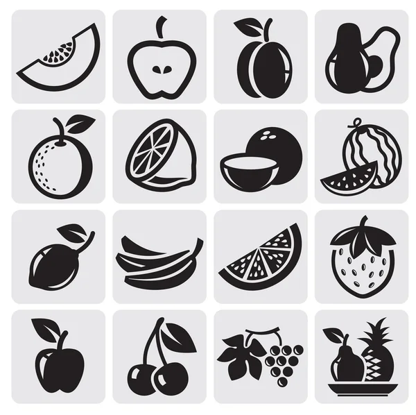 Conjunto de vectores de fruta — Archivo Imágenes Vectoriales
