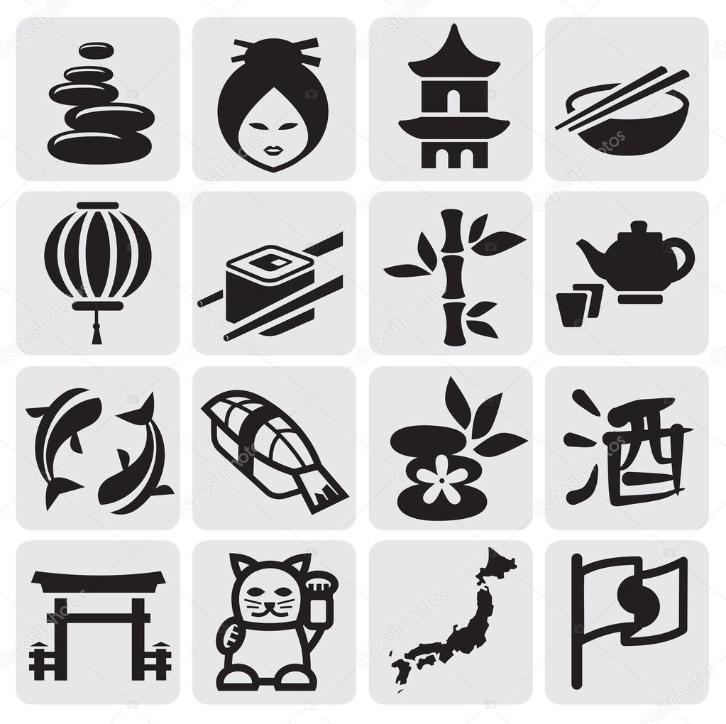 Japanese icon set