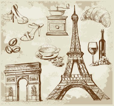 Set of france clipart