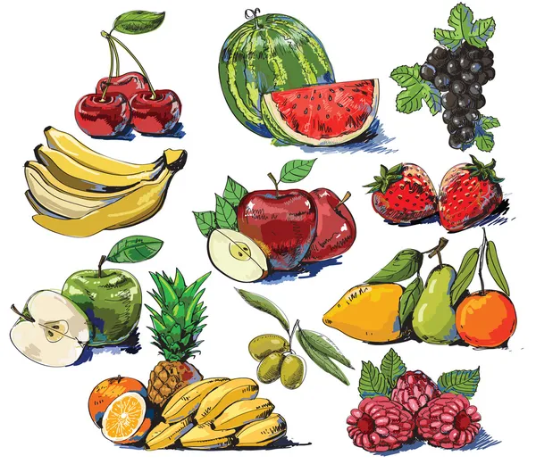Contesto della frutta — Vettoriale Stock