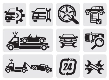 Car repair icons clipart