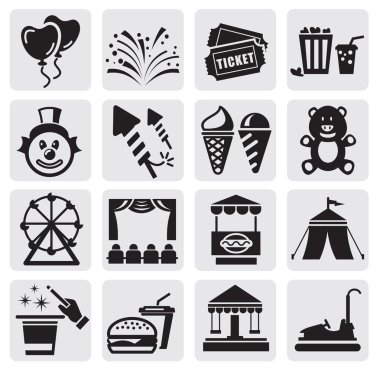 Carnival icons clipart