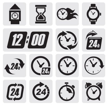 Clocks icons clipart