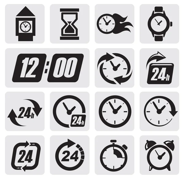 Icone degli orologi — Vettoriale Stock