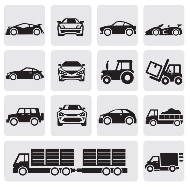 Transport icons set clipart