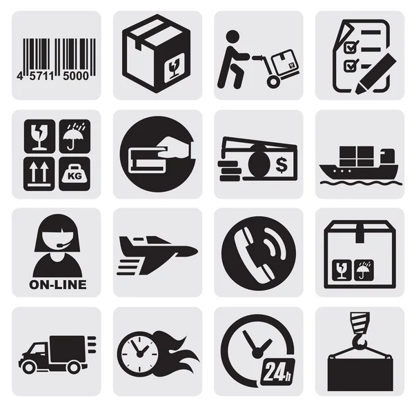 Shipping icons — Stock Vector