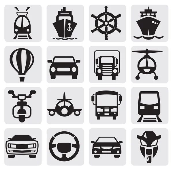 Conjunto de iconos de transporte — Vector de stock