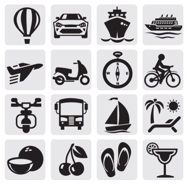 Travel set clipart