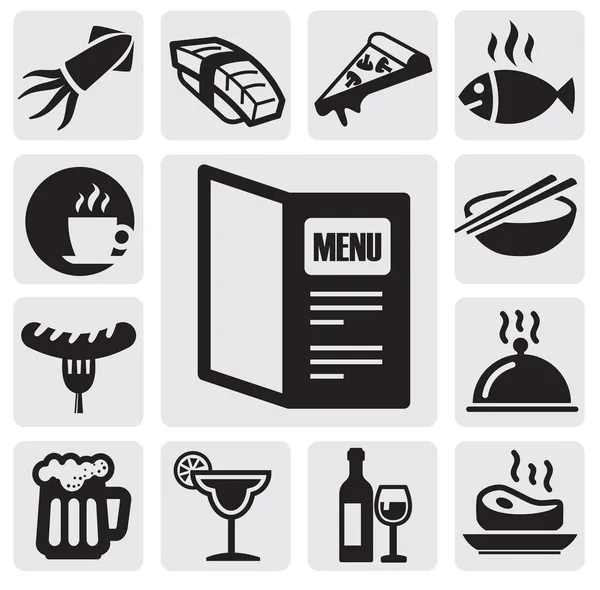 Иконы ресторанов — стоковый вектор