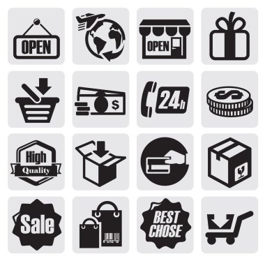 Shopping icons clipart