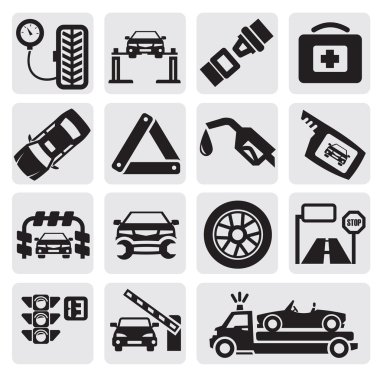 Car service set clipart