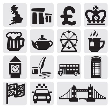 Vector set of uk clipart