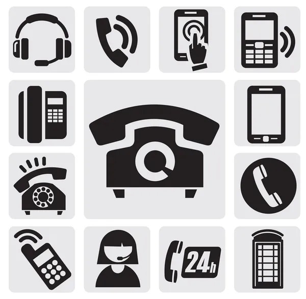 Iconos telefónicos — Archivo Imágenes Vectoriales