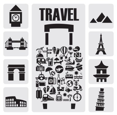 Travel icon set clipart