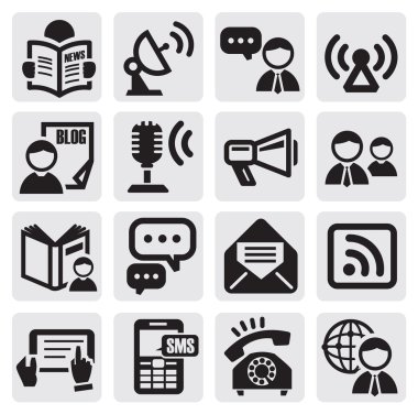 Social media icons clipart