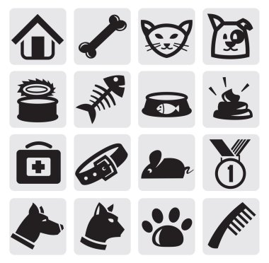 Dogs and cats set clipart
