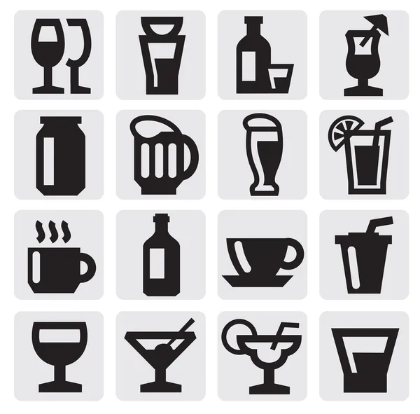 Beverage icons — Stock Vector