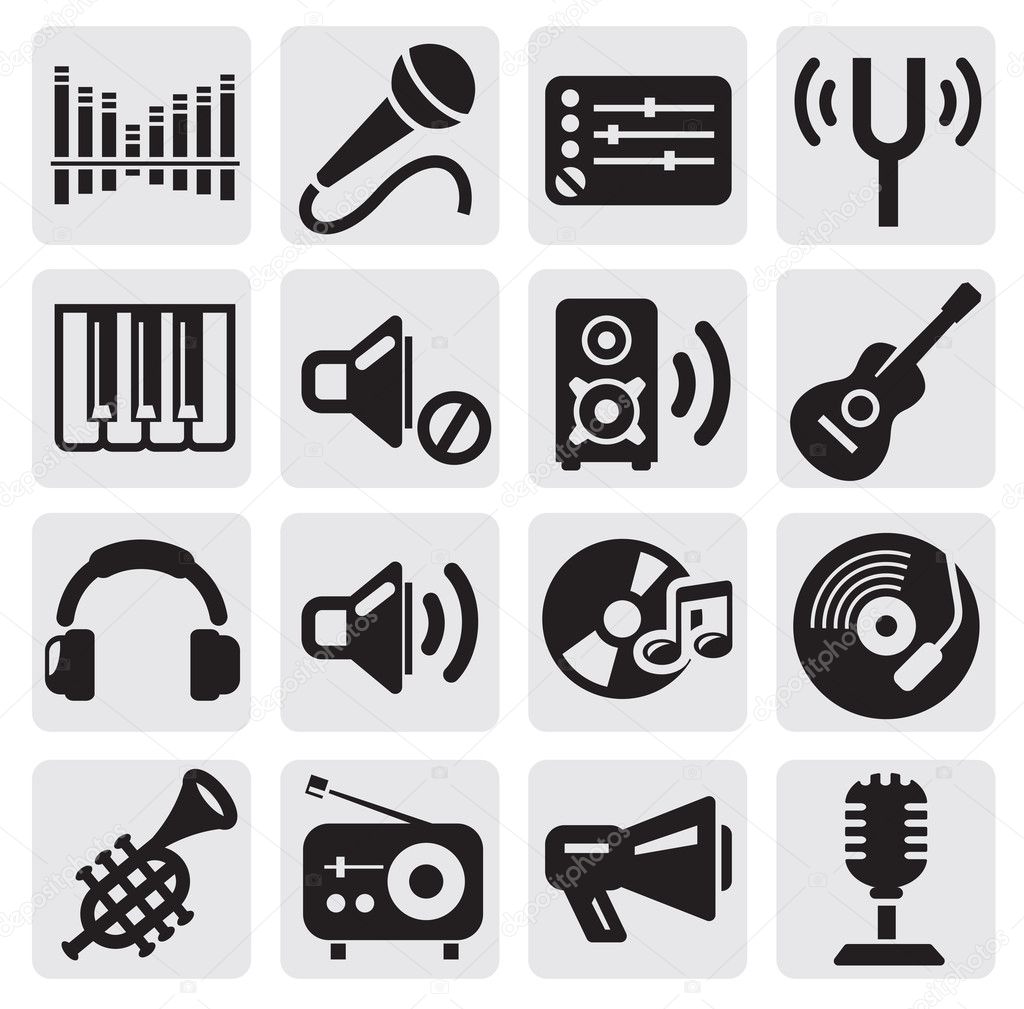 Music Icons Stock Vector Bioraven