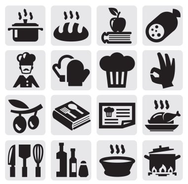 Kitchen icons clipart