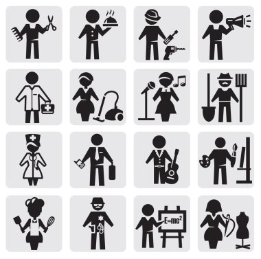 Occupations and professions set clipart