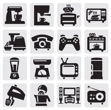 Home appliance set clipart