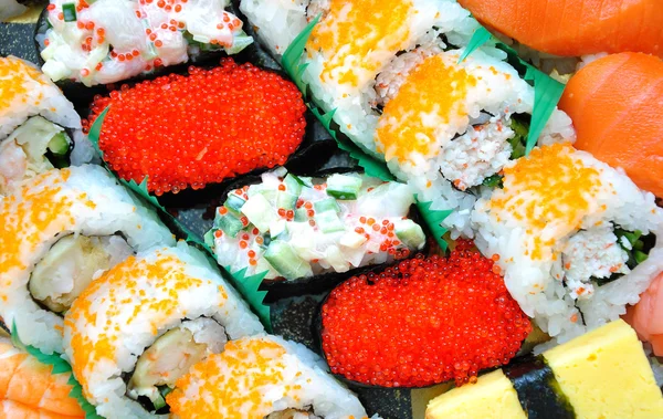 Velké barevné sushi set — Stock fotografie