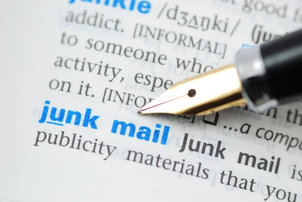 Junk Mail - серия словарей — стоковое фото