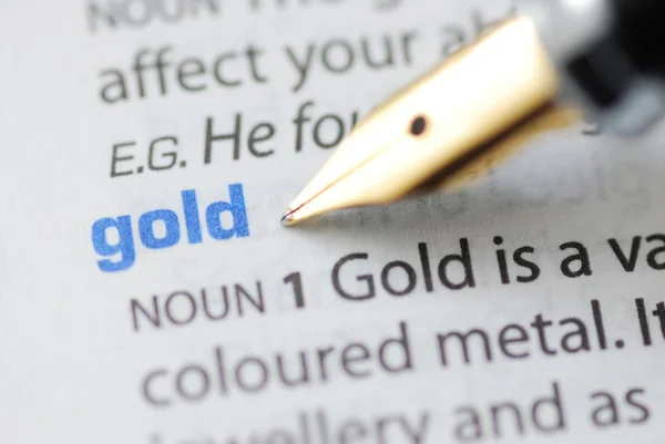 Золото - серия словарей — стоковое фото