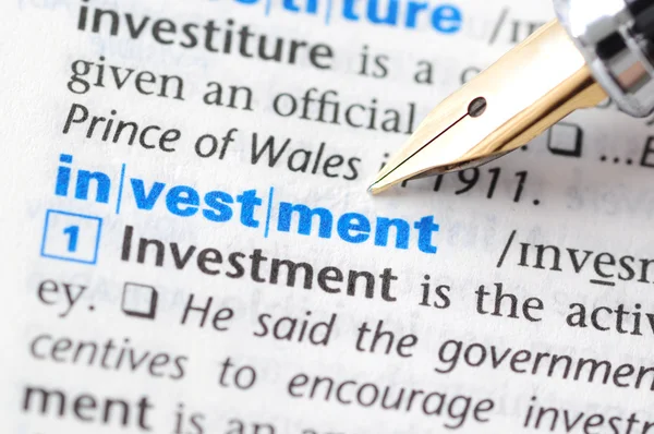 Investment - Dictionary Series — Stock Photo, Image