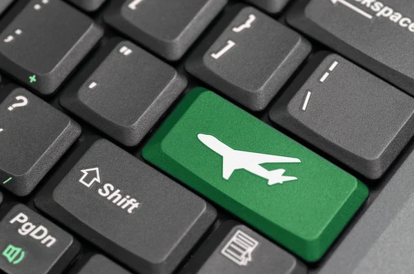 Символ аэропорта на клавиатуре — стоковое фото
