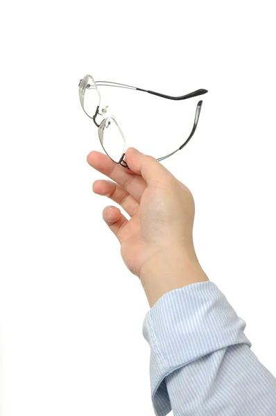Kezében szemüvegek — Stock Fotó
