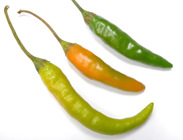 Green hot chili peppers pattern — Stock Photo, Image